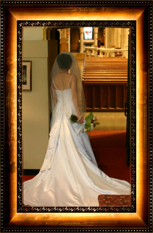 photo of bride at Justins Grill
